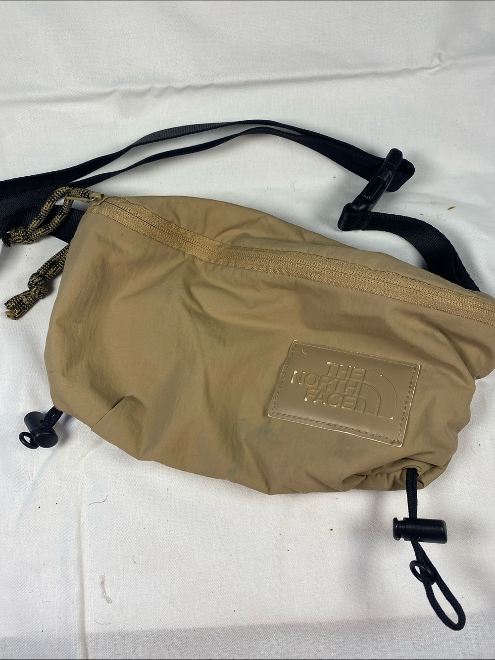 The North Face Tan Nylon Belt Bag with Black Strap - Adventure Athletic
